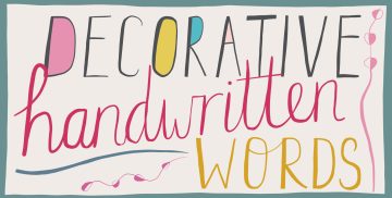 Blog header: Decorative Handwritten Words. Illustrated by Tasha Goddard